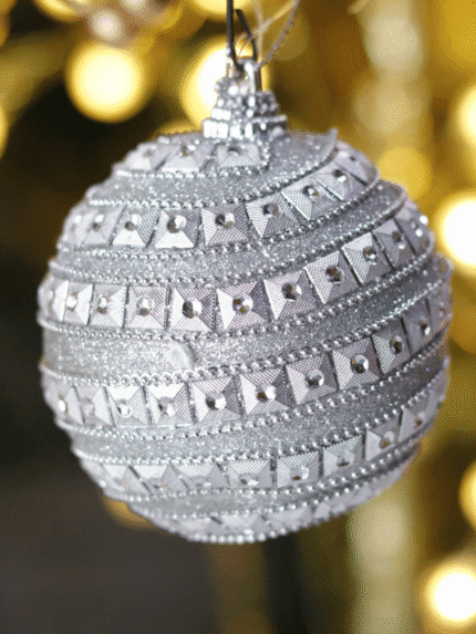 Bola N8 con cinta en strass – Plata - Bolas Envios a Bogotá y toda Colombia | Dkora Colombia