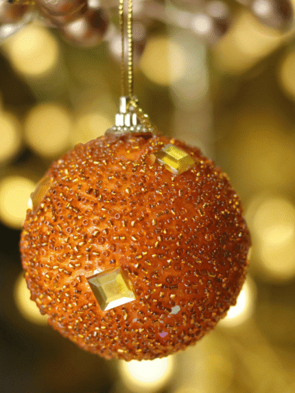 Bola N6 con chaquiras y gemas POR 3– Naranja - Bolas Envios a Bogotá y toda Colombia | Dkora Colombia