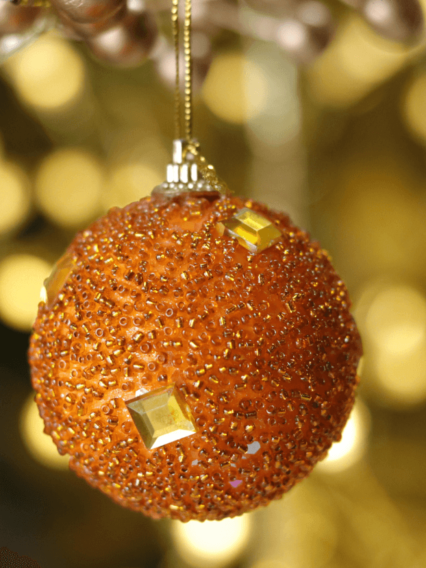 Bola N6 con chaquiras y gemas POR 3– Naranja - Bolas Envios a Bogotá y toda Colombia | Dkora Colombia