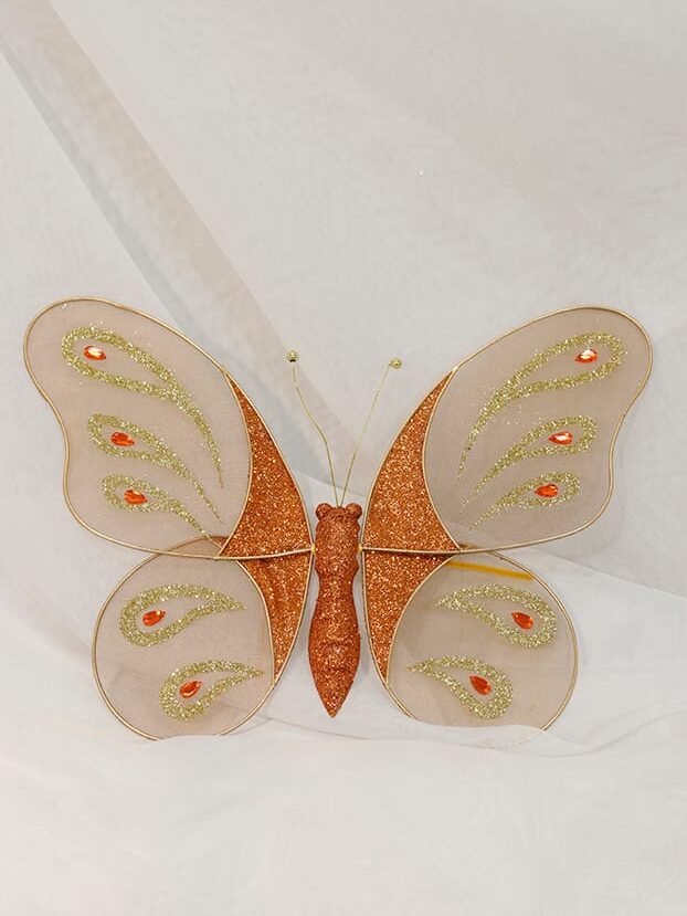 Mariposa grande en velo escarchada - Decora tu Navidad Envios a Bogotá y toda Colombia | Dkora Colombia