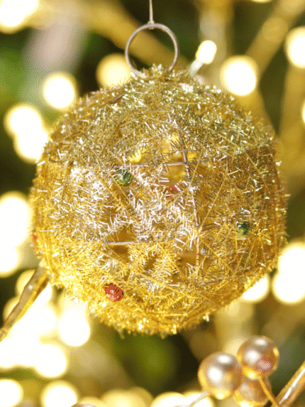 Bola N8 Alambrada con Hilo Oropel – Dorada - Bolas Envios a Bogotá y toda Colombia | Dkora Colombia