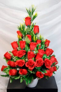 Rosas con follaje bicolor - Amor y Amistad Envios a Bogotá y toda Colombia | Dkora Colombia