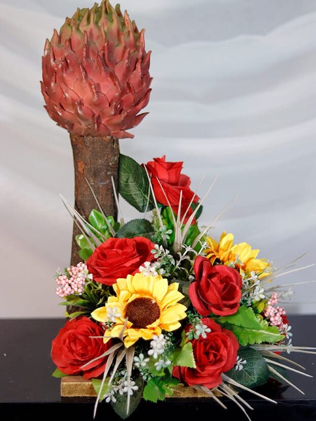 Flor exótica bicolor y girasol. - Amor y Amistad Envios a Bogotá y toda Colombia | Dkora Colombia