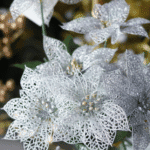 Flor de Navidad por 15 pétalos – Plata - Decora tu Navidad Envios a Bogotá y toda Colombia | Dkora Colombia