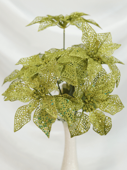 Ramo Flor de Navidad por 7 varas – Verde - Decora tu Navidad Envios a Bogotá y toda Colombia | Dkora Colombia