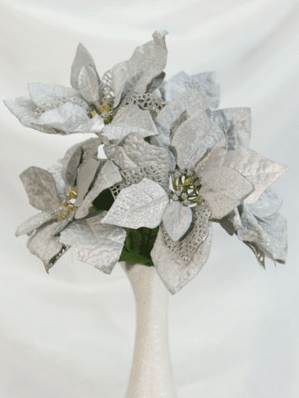 Ramo Flor de Navidad por 5 varas – Plata - Decora tu Navidad Envios a Bogotá y toda Colombia | Dkora Colombia