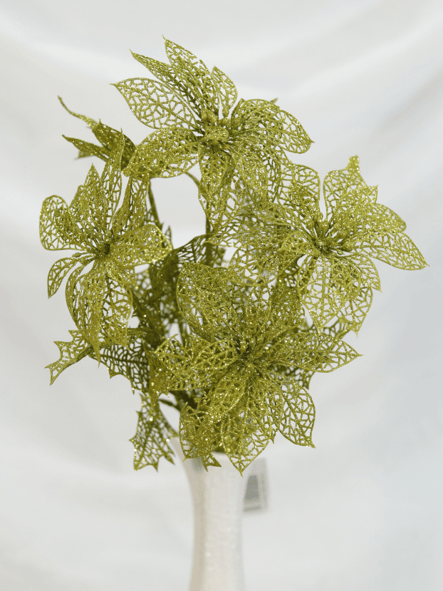 Ramo Flor de Navidad por 7 varas – Verde - Decora tu Navidad Envios a Bogotá y toda Colombia | Dkora Colombia