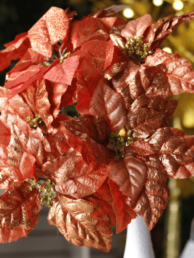 Ramo Flor de Navidad por 5 varas – Naranja - Decora tu Navidad Envios a Bogotá y toda Colombia | Dkora Colombia