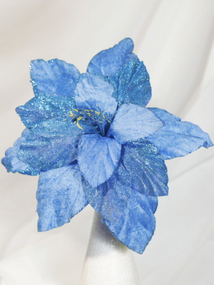 Flor de Navidad por 15 pétalos – Azul - Decora tu Navidad Envios a Bogotá y toda Colombia | Dkora Colombia