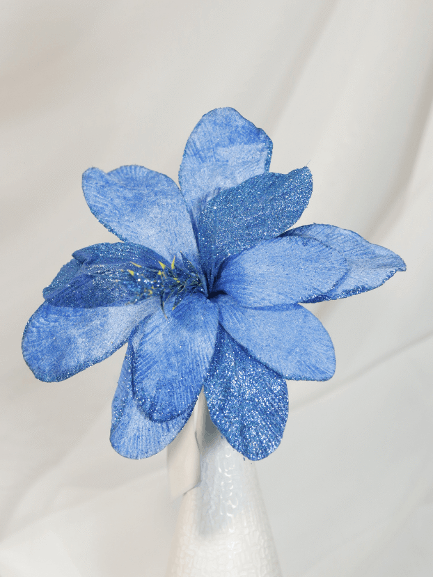 Flor de Navidad por 11 pétalos – Azul - Decora tu Navidad Envios a Bogotá y toda Colombia | Dkora Colombia