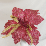 Flor de Navidad por 6 pétalos – Azul y dorada - Decora tu Navidad Envios a Bogotá y toda Colombia | Dkora Colombia