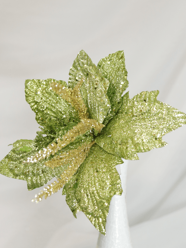 Flor de Navidad por 6 pétalos – Verde - Decora tu Navidad Envios a Bogotá y toda Colombia | Dkora Colombia