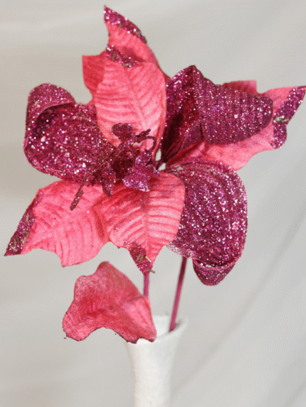 Flor de Navidad por 8 pétalos – Fucsia - Decora tu Navidad Envios a Bogotá y toda Colombia | Dkora Colombia