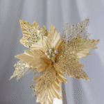 Ramo Flor de Navidad por 5 varas– Rojo y Plata - Decora tu Navidad Envios a Bogotá y toda Colombia | Dkora Colombia