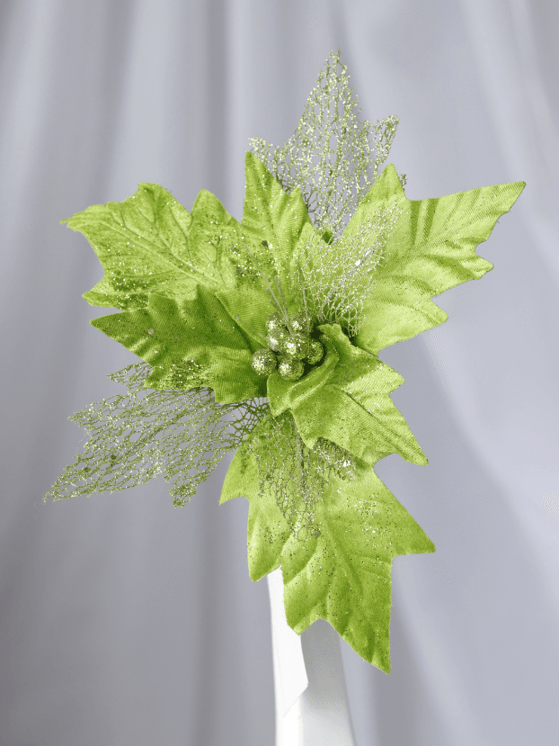 Flor de Navidad por 8 pétalos – Verde - Decora tu Navidad Envios a Bogotá y toda Colombia | Dkora Colombia