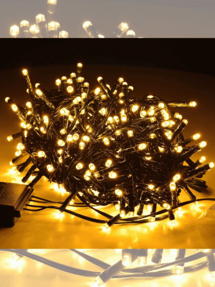 Instalación Lineal 1.000 LED – Luz Cálida, Cable Verde, 100m, en Caja