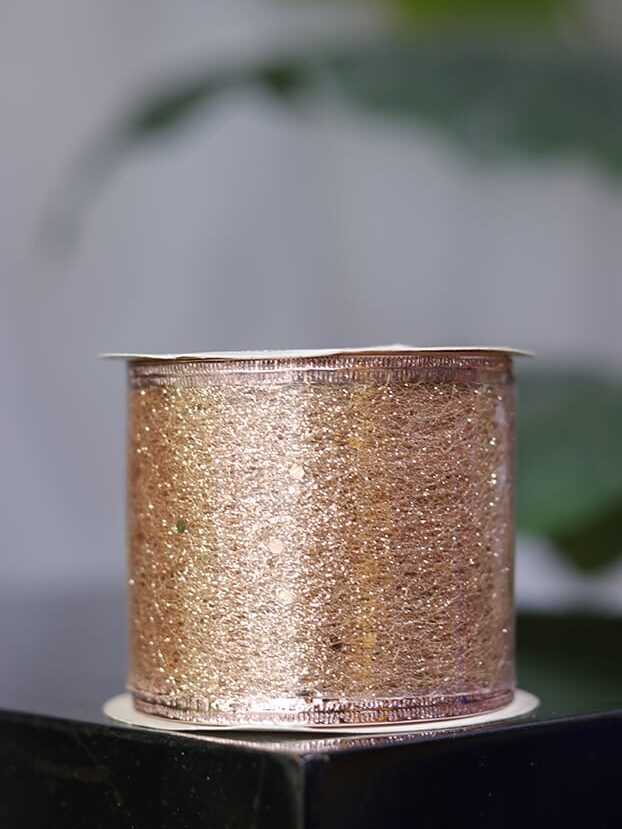 Cinta 10 yardas – Palo rosa con encaje escarchado y borde alambrado - Cintas Envios a Bogotá y toda Colombia | Dkora Colombia