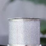 Cinta 10 yardas – Malla metalizada en cuadros con escarcha y alambre dorado - Cintas Envios a Bogotá y toda Colombia | Dkora Colombia