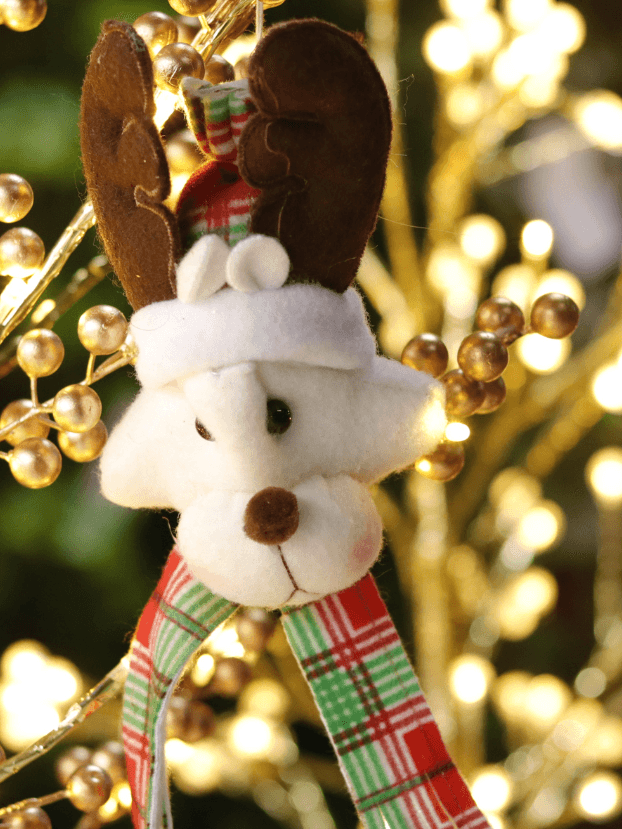 Cara Reno con gorro navideño y bufanda - Decora tu Navidad Envios a Bogotá y toda Colombia | Dkora Colombia