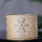 Cinta jacquard palo rosa con copos escarchados y borde alambrado - Cintas Envios a Bogotá y toda Colombia | Dkora Colombia