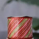 Cinta color crema con rayas escarchadas bicolor y borde alambrado - Cintas Envios a Bogotá y toda Colombia | Dkora Colombia