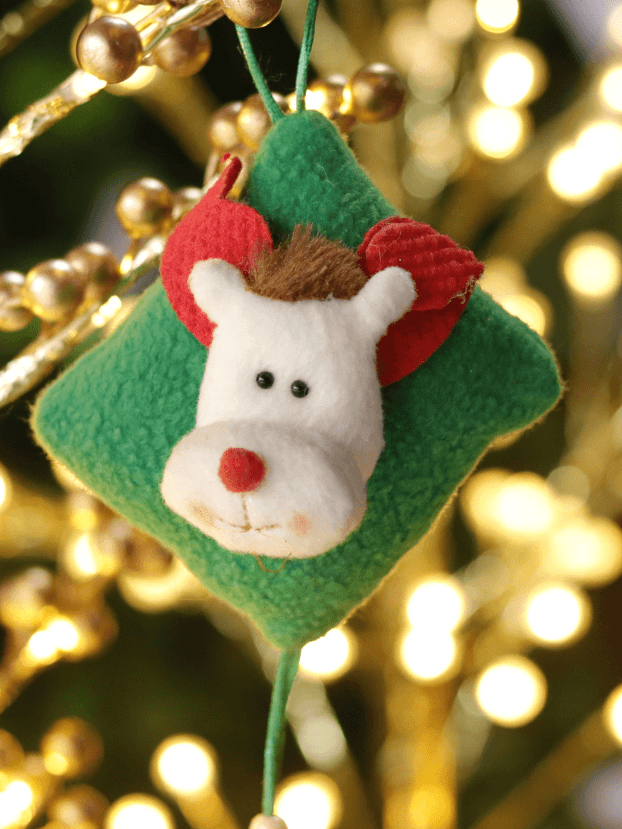 Mini cojín con muñeco reno colgante - Decora tu Navidad Envios a Bogotá y toda Colombia | Dkora Colombia