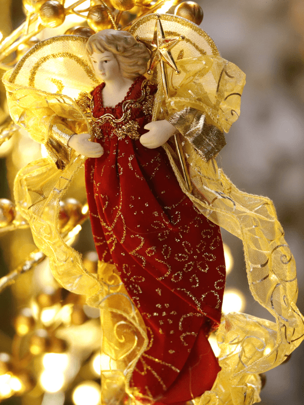 Ángel en encolado para colgar en el árbol – Rojo - Decora tu Navidad Envios a Bogotá y toda Colombia | Dkora Colombia