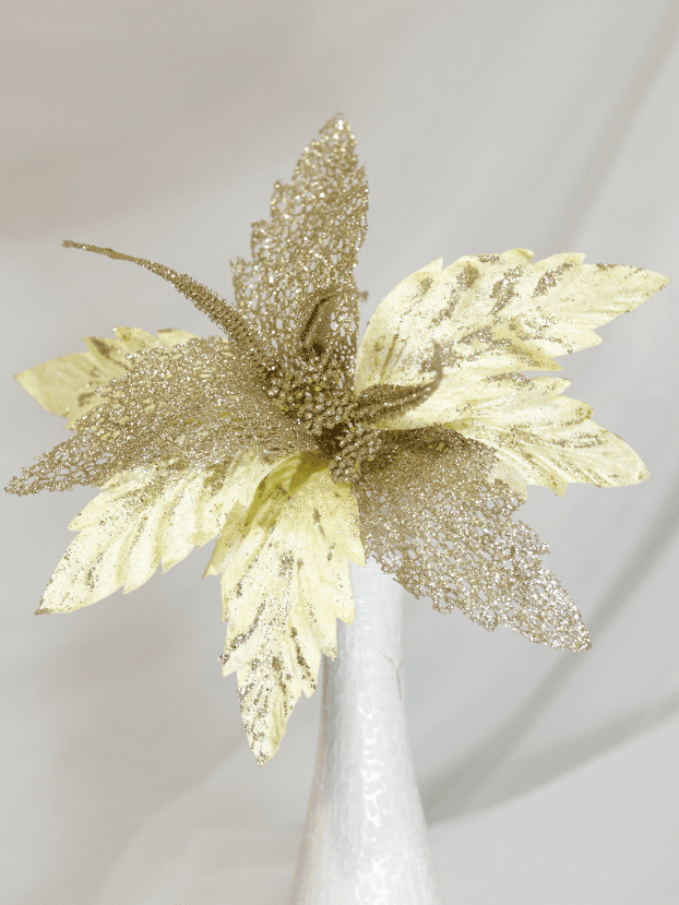 Flor de Navidad por 8 pétalos – Amarillo - Decora tu Navidad Envios a Bogotá y toda Colombia | Dkora Colombia