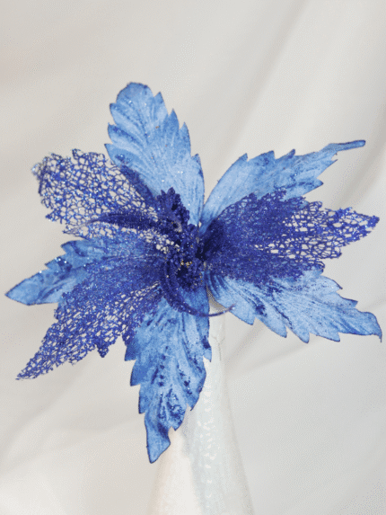 Flor de Navidad por 8 pétalos –Azul - Decora tu Navidad Envios a Bogotá y toda Colombia | Dkora Colombia