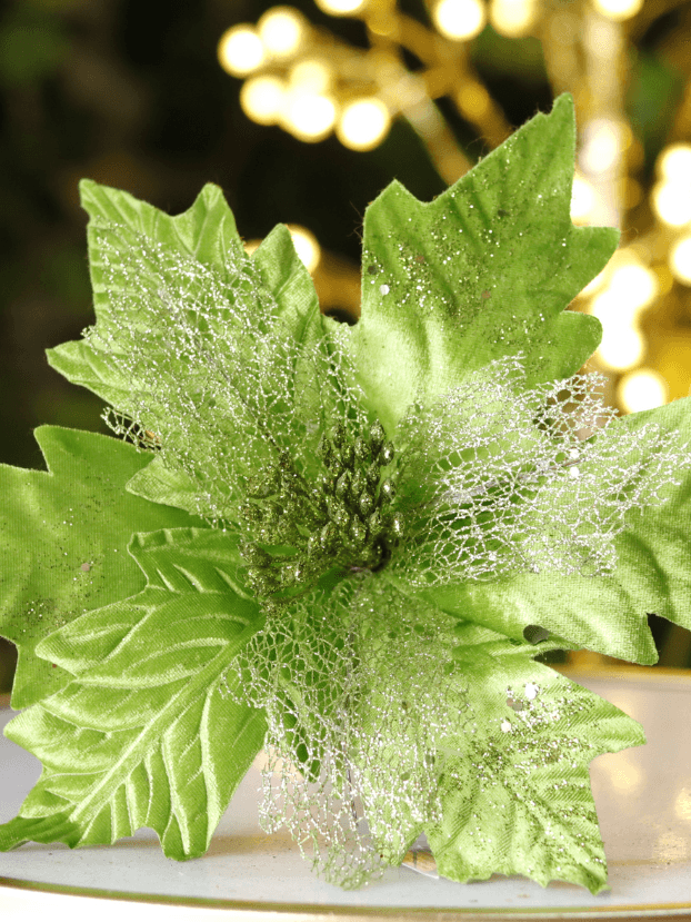 Flor de Navidad por 8 pétalos – Verde - Decora tu Navidad Envios a Bogotá y toda Colombia | Dkora Colombia