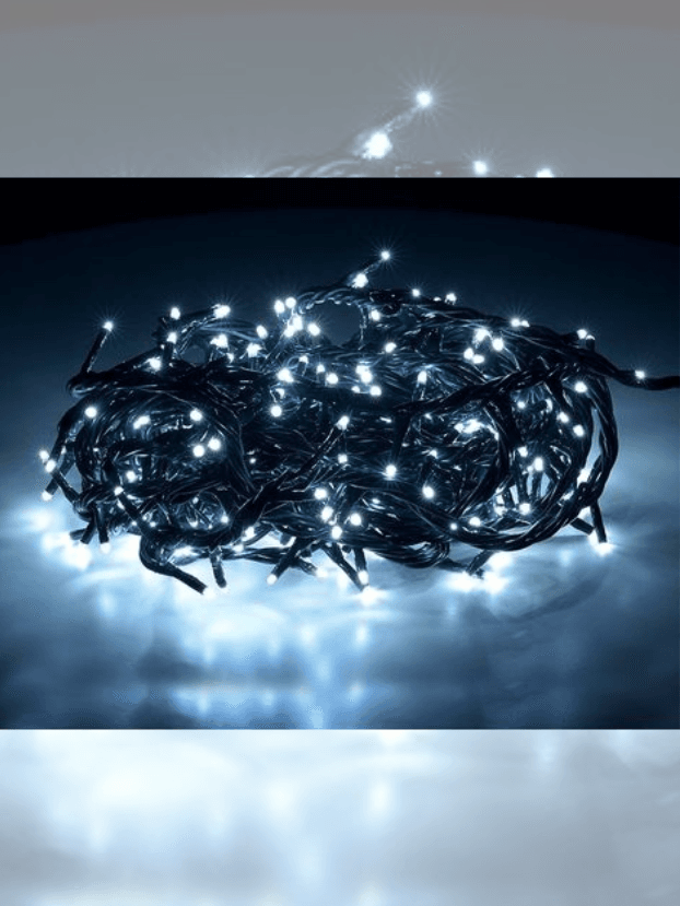 Instalación Lineal 400 LED – Luz Blanca, Cable Verde, 5 Vías, 32m, en Caja - Decora tu Navidad Envios a Bogotá y toda Colombia | Dkora Colombia