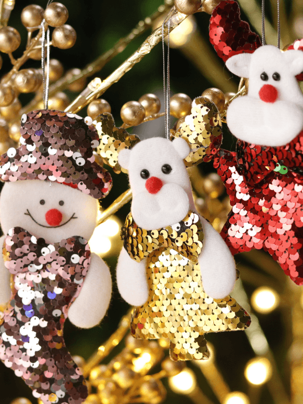 Muñeco colgante con lentejuelas – 3 modelos - Decora tu Navidad Envios a Bogotá y toda Colombia | Dkora Colombia