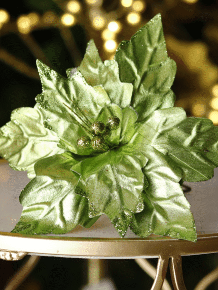 Flor de Navidad por 9 pétalos – Verde - Decora tu Navidad Envios a Bogotá y toda Colombia | Dkora Colombia