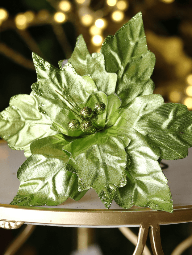 Flor de Navidad por 9 pétalos – Verde - Decora tu Navidad Envios a Bogotá y toda Colombia | Dkora Colombia