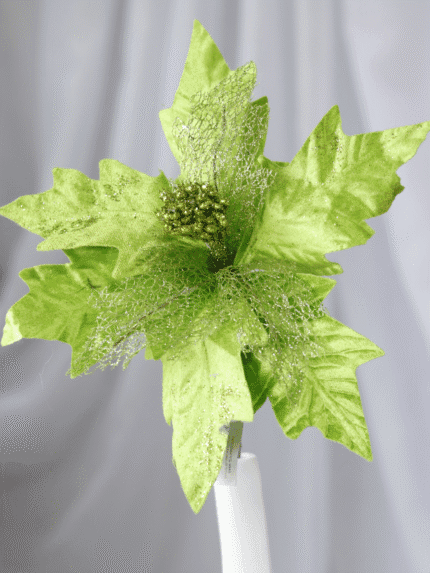 Flor de Navidad por 8 pétalos – Verde - Decora tu Navidad Envios a Bogotá y toda Colombia | Dkora Colombia