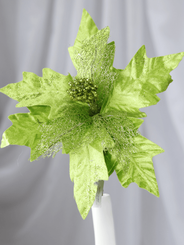 Flor de Navidad por 8 pétalos – Verde - Decora tu Navidad Envios a Bogotá y toda Colombia | Dkora Colombia