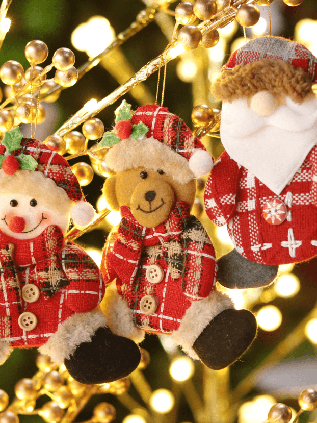 Muñeco tela navideña cuadros Rojo, blanco y negro – 3 modelos - Decora tu Navidad Envios a Bogotá y toda Colombia | Dkora Colombia