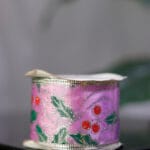 Cinta satinada brillante morado oscuro, borde con hilo dorado, 10 yardas - Cintas Envios a Bogotá y toda Colombia | Dkora Colombia