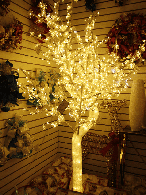 Árbol LED chamizo con ramas acrílicas y flores tipo cerezo. - Árboles de Navidad Envios a Bogotá y toda Colombia | Dkora Colombia