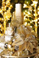 Arreglo Navideño dorado - Arreglos Navideños Envios a Bogotá y toda Colombia | Dkora Colombia