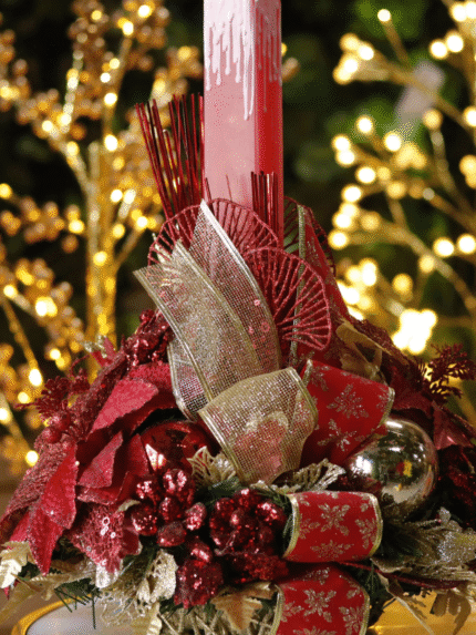 Arreglo Navideño dorado - Arreglos Navideños Envios a Bogotá y toda Colombia | Dkora Colombia