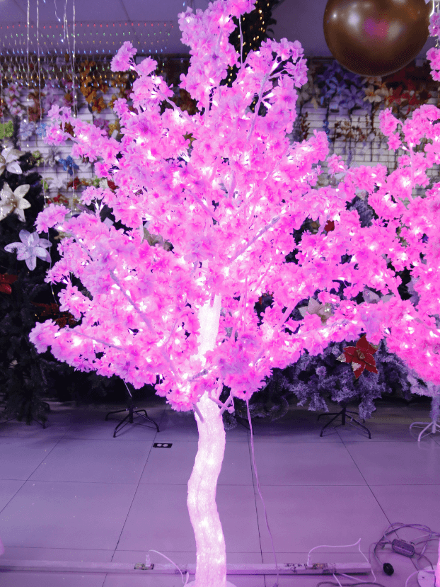 Árbol LED flor de cerezo, 9 ramas, base acrílica - Árboles de Navidad Envios a Bogotá y toda Colombia | Dkora Colombia