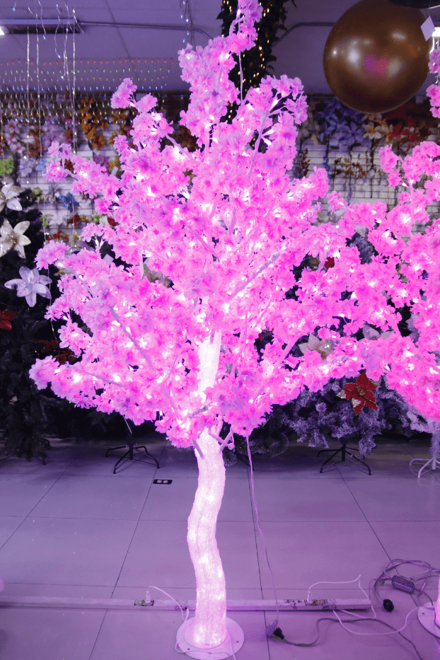 TR-015-1.8RS Árbol LED flor de cerezo, 9 ramas, base acrílica - Árboles de Navidad Envios a Bogotá y toda Colombia | Dkora Colombia