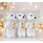 Set x3 Ositos Navideños 7 cm - Decora tu Navidad Envios a Bogotá y toda Colombia | Dkora Colombia