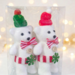 Set x3 Osos Blancos Brillantes 9 cm - Decora tu Navidad Envios a Bogotá y toda Colombia | Dkora Colombia