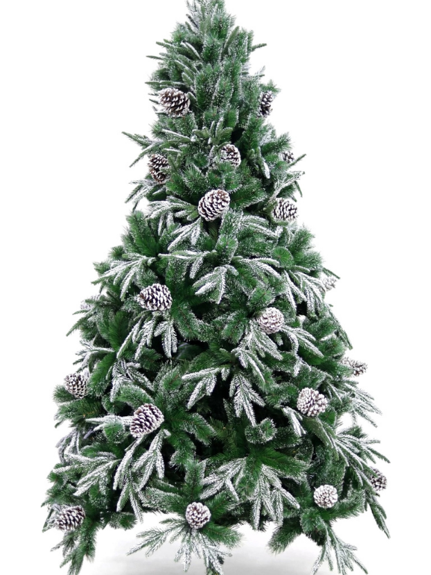 Árbol Nevado con Piñas – 1,80 m - Árboles de Navidad Envios a Bogotá y toda Colombia | Dkora Colombia