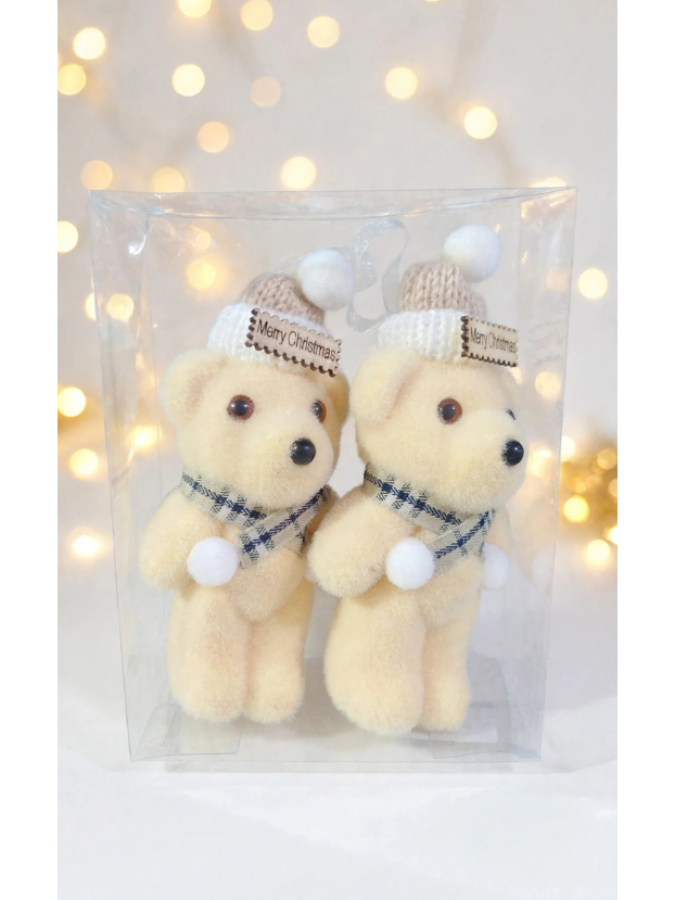 Set x2 Osos Navideños 16 cm - Decora tu Navidad Envios a Bogotá y toda Colombia | Dkora Colombia