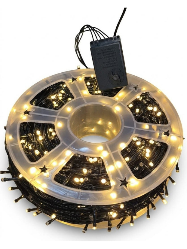 Instalación Led lineal por 1000 luces, cable verde, cálida 100Mts en carrete. - Decora tu Navidad Envios a Bogotá y toda Colombia | Dkora Colombia