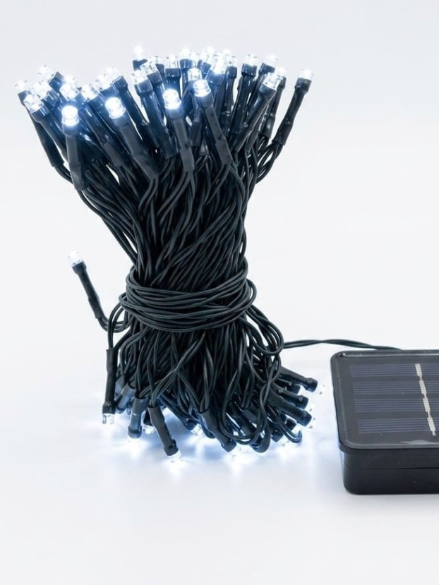 Instalación solar Led lineal por 100 luces, cable verde, blanca 10Mts en caja. - Decora tu Navidad Envios a Bogotá y toda Colombia | Dkora Colombia