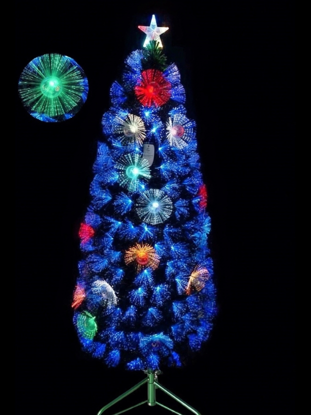 Árbol Fibra Óptica Azul Intenso - Árboles de Navidad Envios a Bogotá y toda Colombia | Dkora Colombia